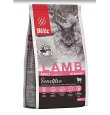 BLITZ ADULT CATS LAMB Sensitive сухой корм для взрослых  кошек с Ягненком 0,4 кг
