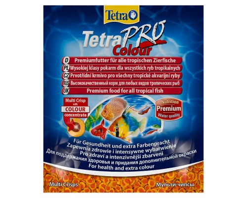 TetraPro Color Crisps корм-чипсы для улучшения окраса всех декоративных рыб 12 г (sachet)