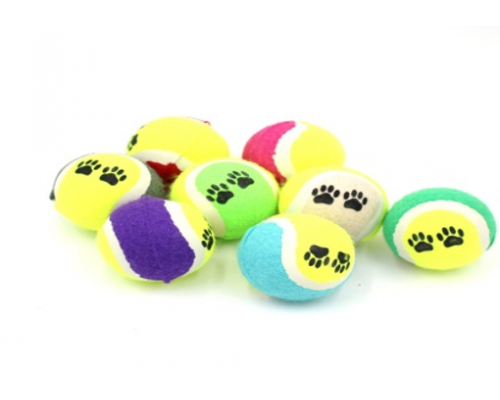 ЧК WP-6331 Игрушка для собак, теннисный мяч ЛАПКИ «Чистый котик» 6,3см