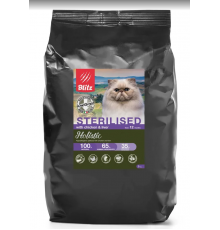 BLITZ CHICKEN & LIVER FOR STERILISED низкозерновой корм для стер. кошек  Курица&Печень 5 кг