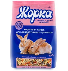 ЖОРКА кормовая смесь для декоративных кроликов (п/пакет), 400г, 1*10