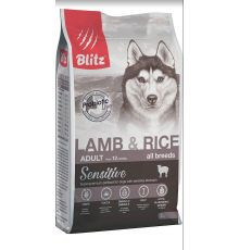 BLITZ  ADULT Lamb&Rice полнорац. сухой корм для взрослых собак ягненок/рис 2кг